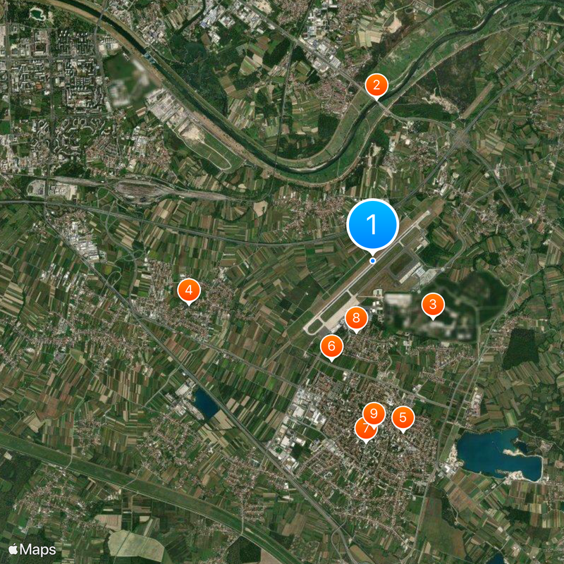 Zagreb Airport Map
