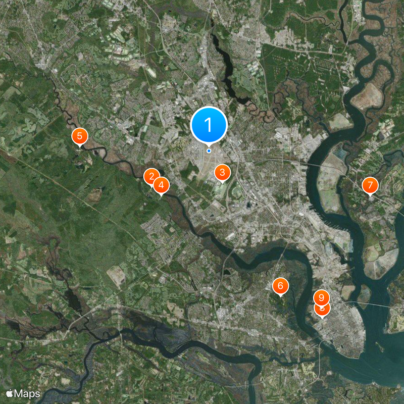 Joint Base Charleston Map