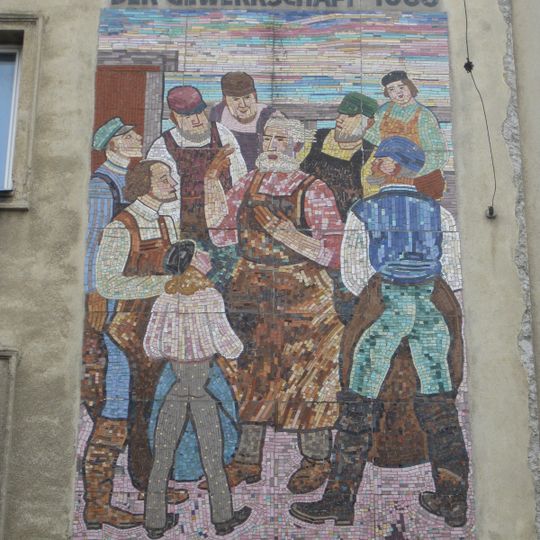 Wandmosaik "Die Gerber als Gründer der Gewerkschaft - 1866", Vienna
