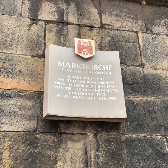 Marktkirche memorial plaque