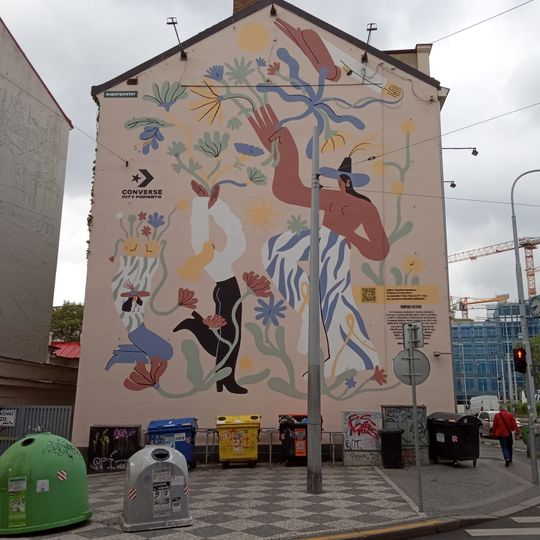 Mural with female characters