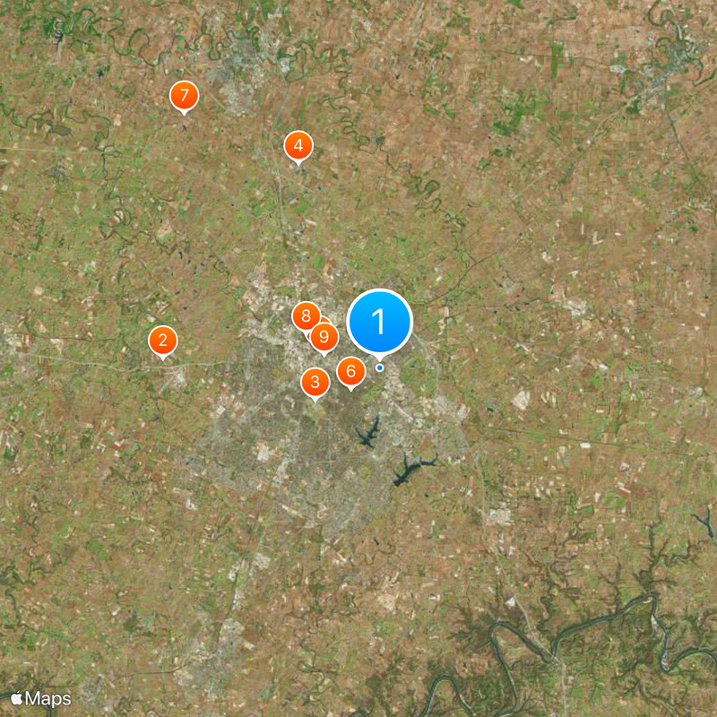 Contea di Fayette Mappa