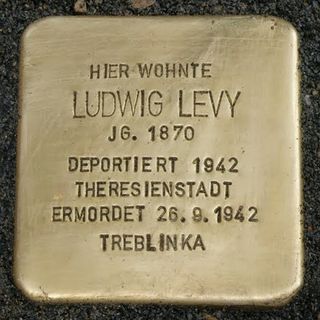 Stolperstein dedicated to Ludwig Levy