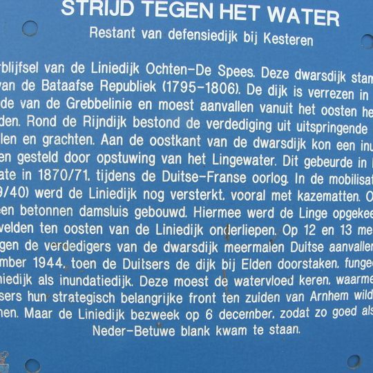 Gedeelte van de linie ochten-de spees