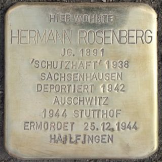 Stolperstein dedicated to Hermann Rosenberg