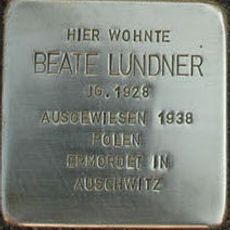 Stolperstein dedicated to Beate Lundner