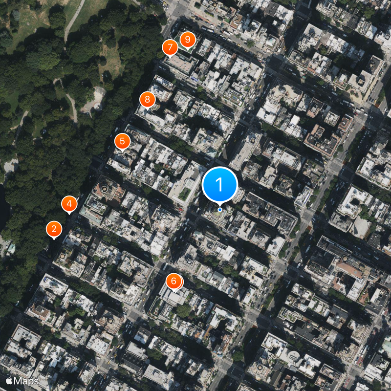 Carlyle Hotel Map