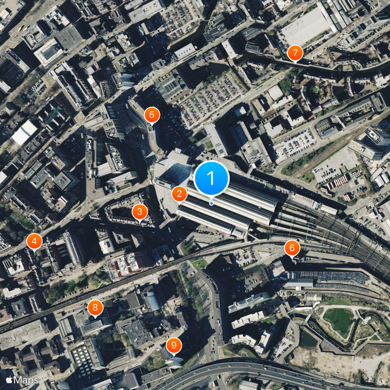 Manchester Piccadilly Station Karte