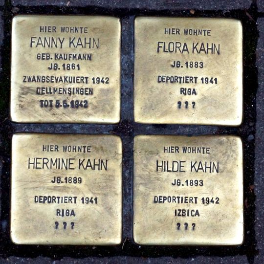 Stolperstein en memoria de Hilde Kahn