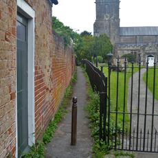 Railings And Bollard At Churchyard Entrance