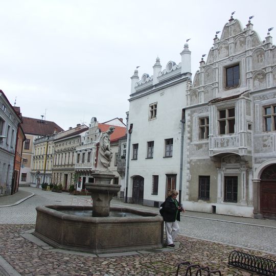Fountain with the Saint Florian statue