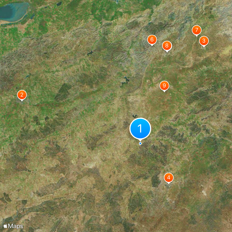 35th parallel north Map