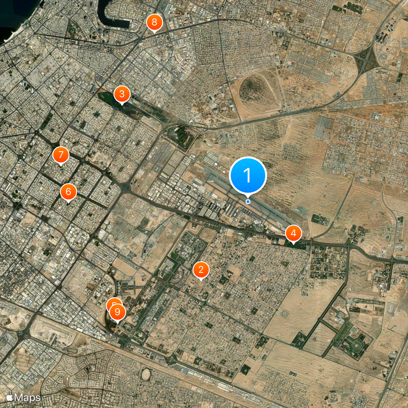 Aéroport international de Charjah Carte