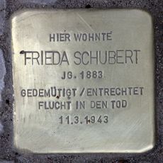 Stolperstein en memoria de Frieda Schubert