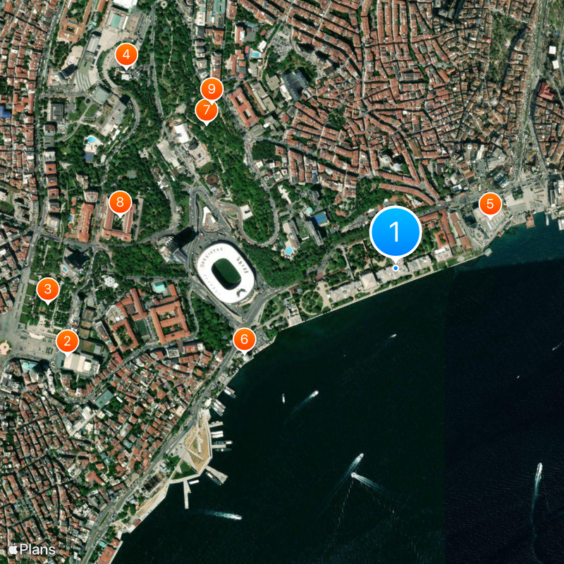 Dolmabahçepaleis Kaart