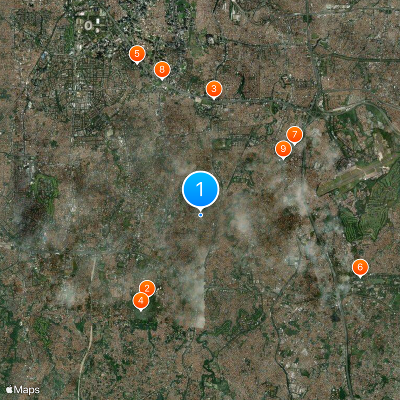 Universitas Nasional Map