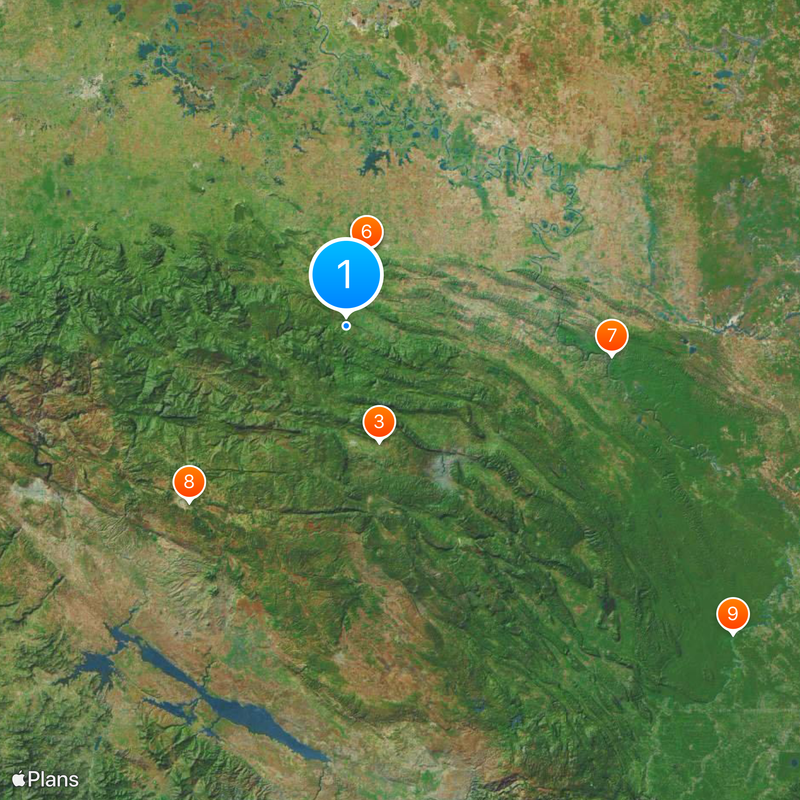 Cascadas de Agua Azul Mapa