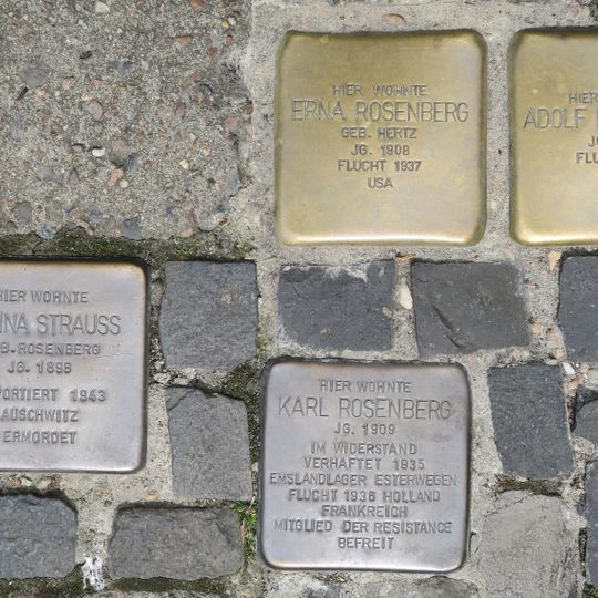 Stolperstein à la mémoire d’Adolf Rosenberg