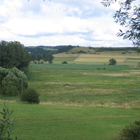 Dreiser Weiher mit Doehmberg und Boerchen