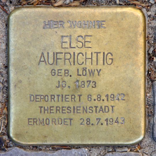 Stolperstein für Else Aufrichtig