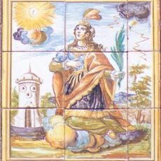 Ceramic panel of Saint Barbara