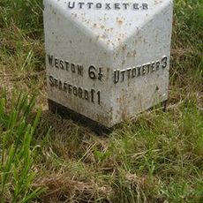 Milepost, between Aldery Bank & Lower Loxley