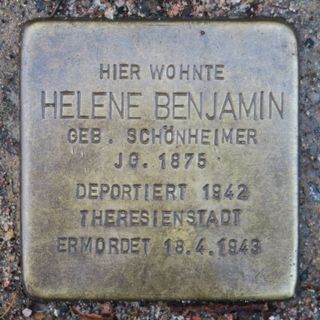 Stolperstein dedicated to Helene Benjamin