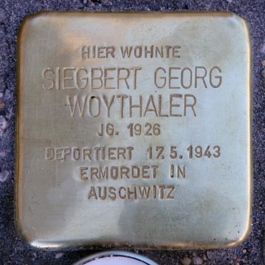 Stolperstein à la mémoire de Siegbert Georg Woythaler
