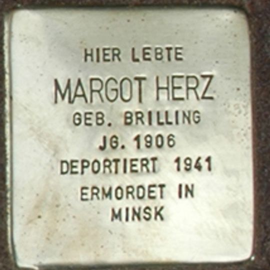 Stolperstein dedicated to Margot Herz