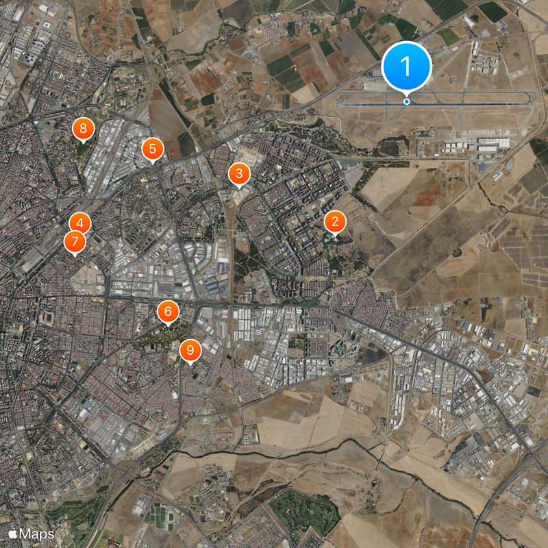 Port lotniczy Sewilla-San Pablo Mapa
