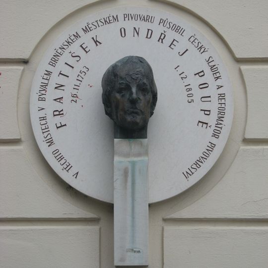 Plaque of František Ondřej Poupě