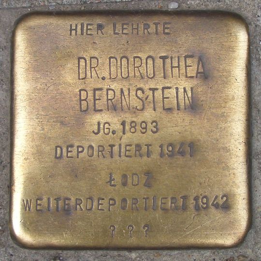 Stolperstein em memória de Dorothea Bernstein