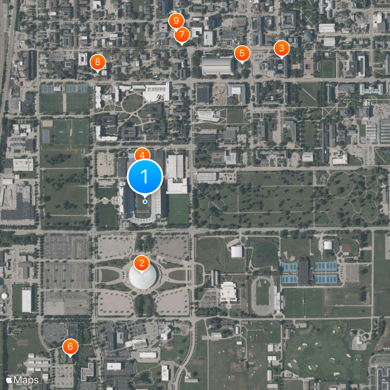 Memorial Stadium Map