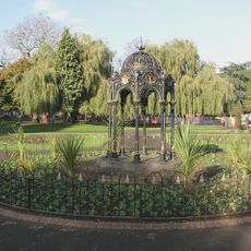 Former Drinking Fountain canopy in rose garden of Victoria Park