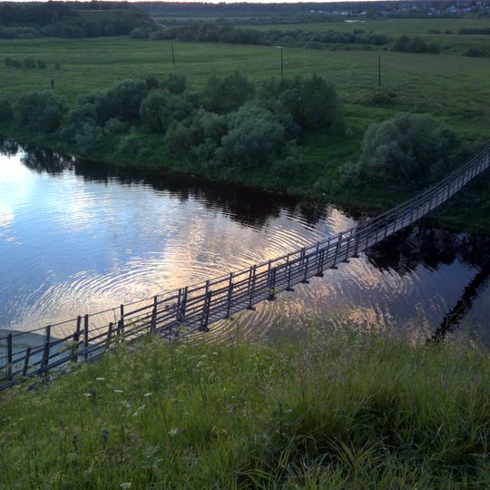 Footbridge over Verkhnyaya Toyma River, Verkhnyaya Toyma