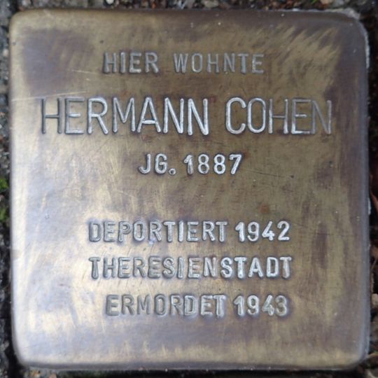 Stolperstein en memoria de Hermann Cohen