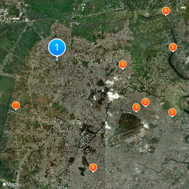 Kreis Hóc Môn Karte