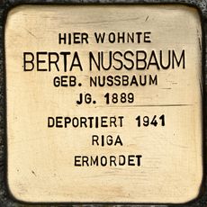 Stolperstein à la mémoire de Berta Nussbaum