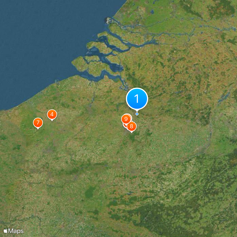 Région flamande Carte