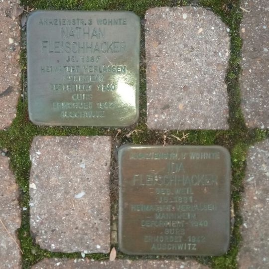 Stolperstein dedicated to Nathan Fleischhacker