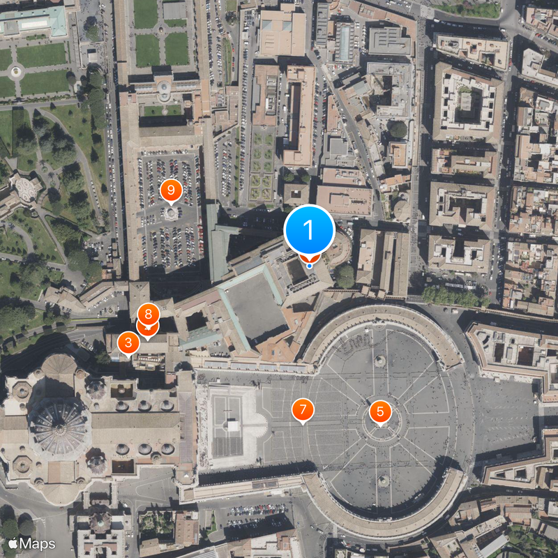 Papal apartments Map