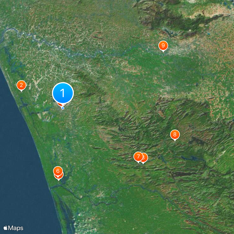 Thrissur district Map