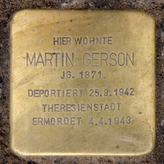 Stolperstein en memoria de Martin Gerson