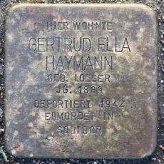Stolperstein dedicated to Gertrud Ella Haymann