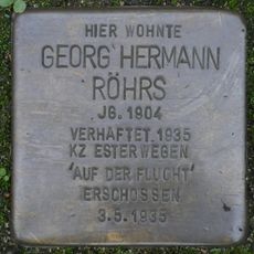 Stolperstein en memoria de Georg Hermann Röhrs