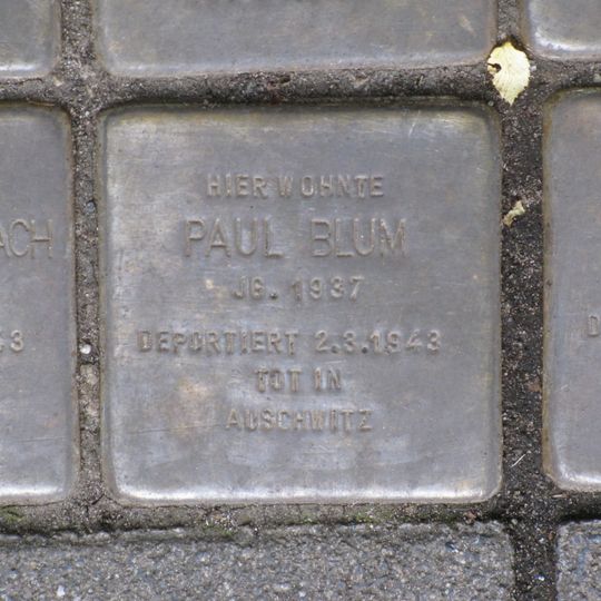 Stolperstein em memória de Paul Blum