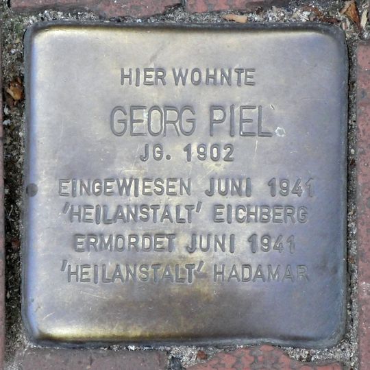 Stolperstein en memoria de Georg Piel