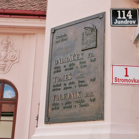 Pamětní deska legionářům v Jundrově