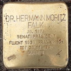 Stolperstein en memoria de Hermann Moritz Falk