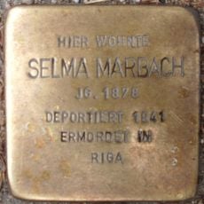 Stolperstein dedicated to Selma Marbach